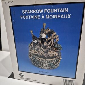 Sparrows In Nature Fountain by Peaktop Limited